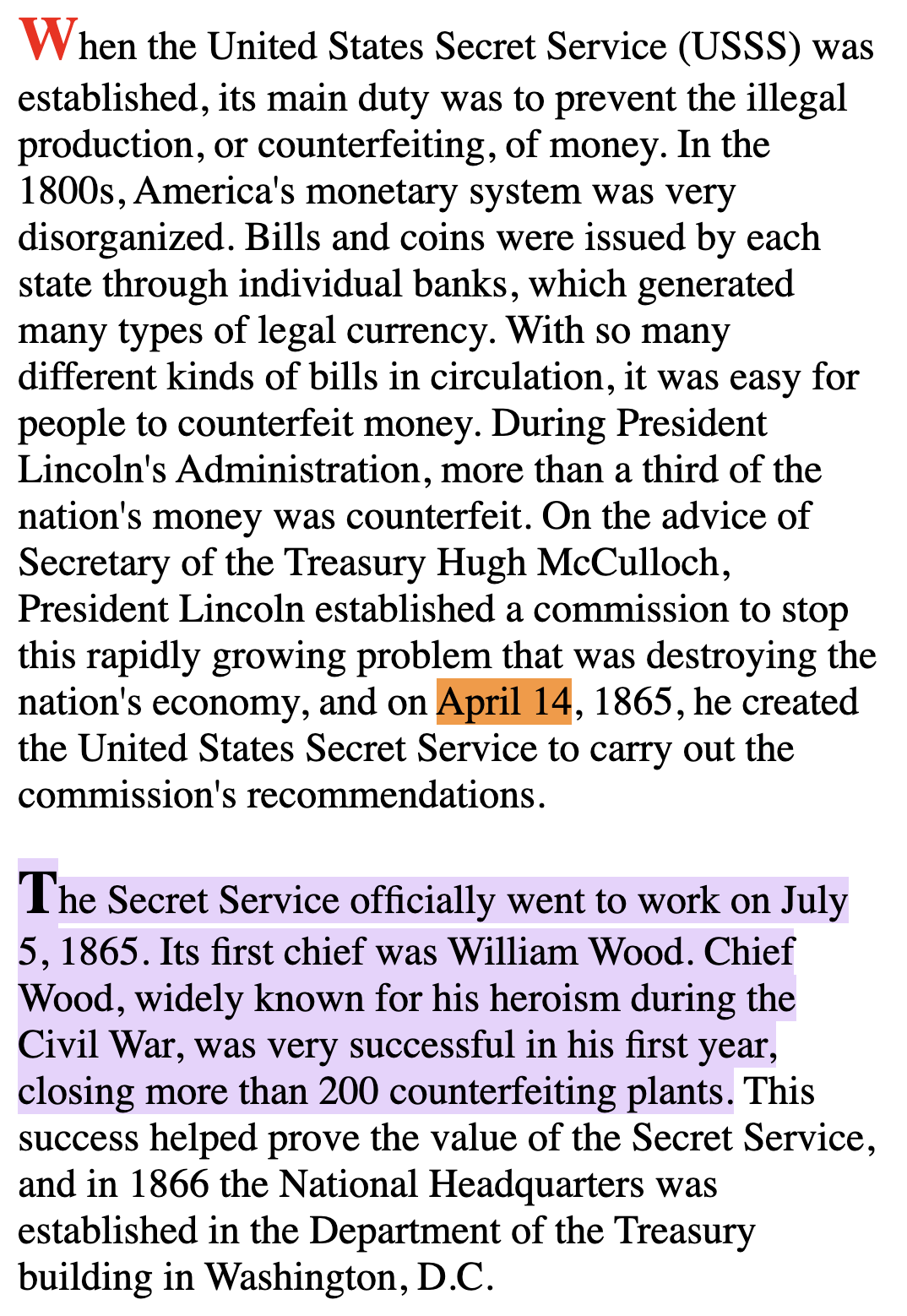 The Secret Service s Establishment In 1865 And The Donald Trump 